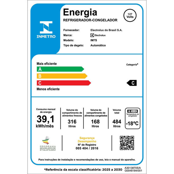 Geladeira Electrolux Frost Free Inverter 484l Efficient Autosense