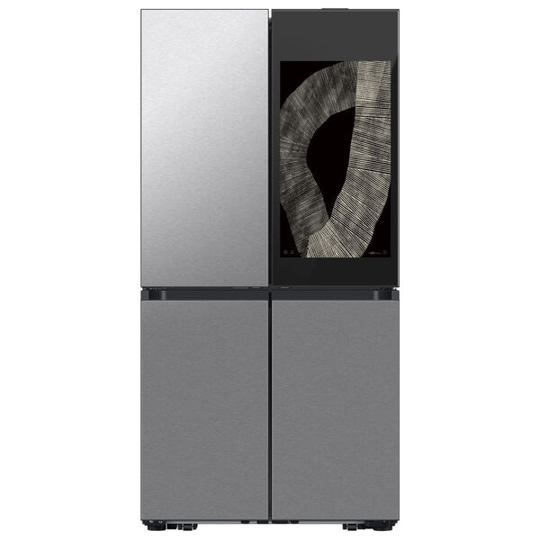 Geladeira French Door Family Hub 4 Portas Flexzone Samsung Bespoke Rf29d Inox 699l 127v Leroy