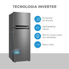 Geladeira Frost Free Duplex 394l Inverter Cor Inox Midea Mdrt