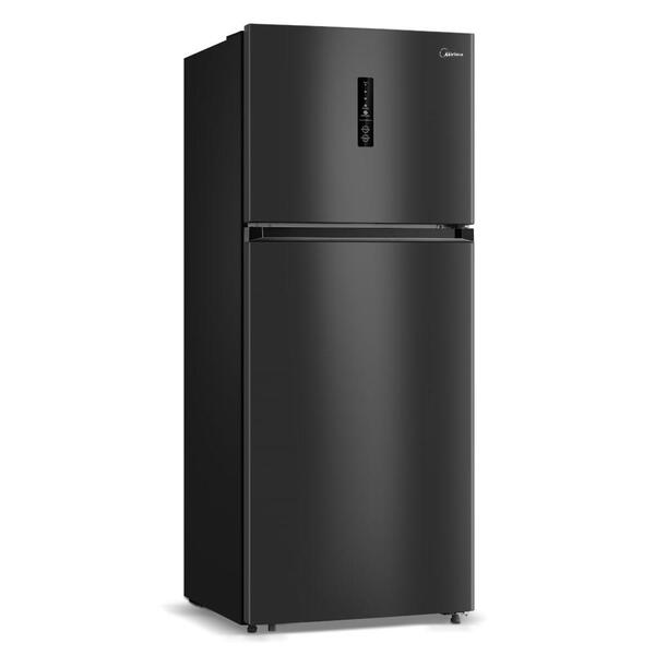 Geladeira Frost Free Duplex 411l Slim Cor Black Inox Midea Md