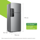 Geladeira Frost Free Duplex Consul Inox 410 Litros - Crm50lk