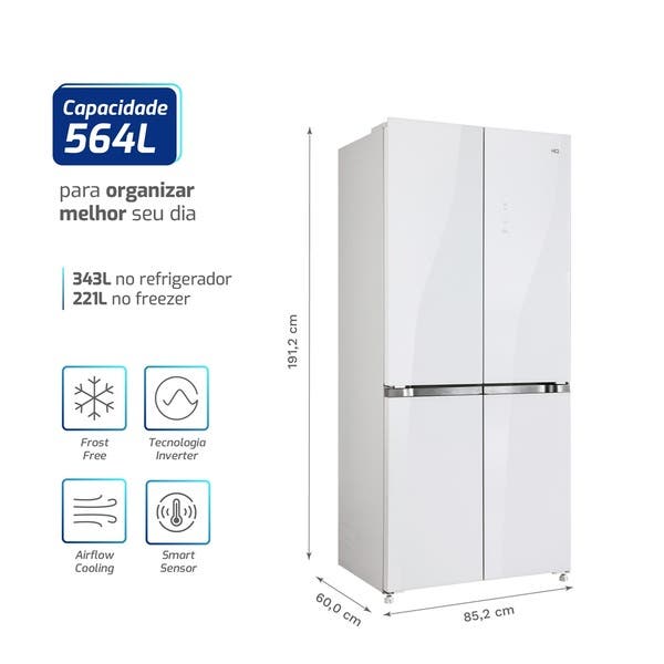 Geladeira Multidoor Frost Free Hq Inverter 564 Litros Airflow