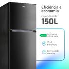 Geladeira Refrigerador Compacto Hq Defrost 150 Litros Preto H