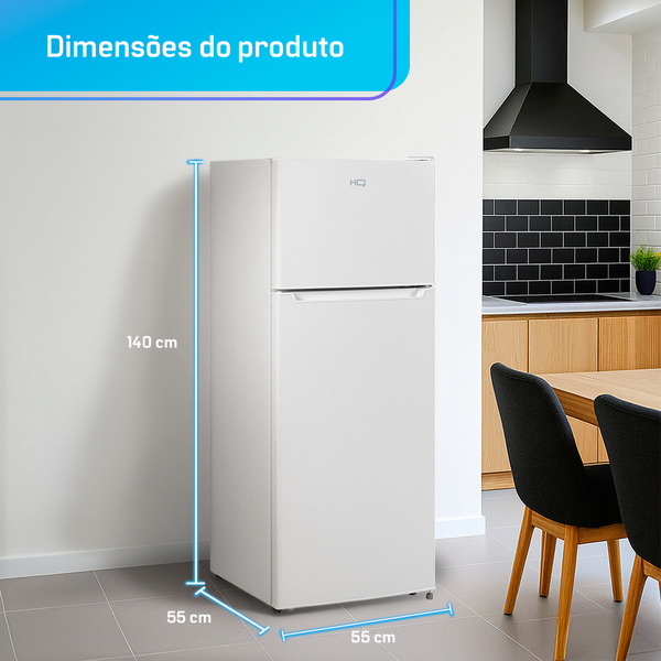 Geladeira Refrigerador HQ Defrost 230 Litros Branco HQ-230RDF 127V