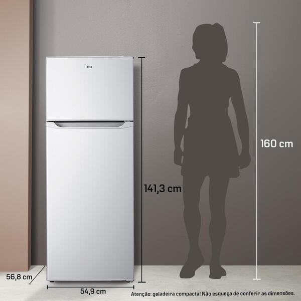 Geladeira Refrigerador Hq Defrost 230 Litros Branco Hq-230rdf 220v