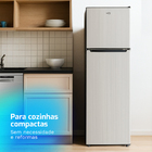 Geladeira Refrigerador HQ Defrost 290 Litros Preto e Cinza HQ