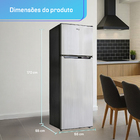 Geladeira Refrigerador HQ Defrost 290 Litros Preto e Cinza HQ