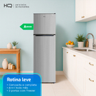 Geladeira Refrigerador HQ Defrost 290 Litros Preto e Cinza HQ