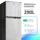 Geladeira Refrigerador HQ Defrost 290 Litros Preto e Cinza HQ