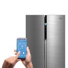 Geladeira Side By Side 442l Inverter Cor Inox Conectada Midea
