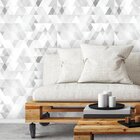 Geométrico Tons De Cinza - Papel De Parede - 250