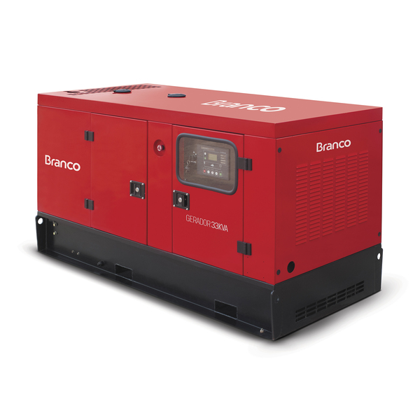 Gerador de Energia à Diesel Cabinado 32,5Kva Motor 48HP 4 Tempos 80L BD-33000E3S 220V Branco