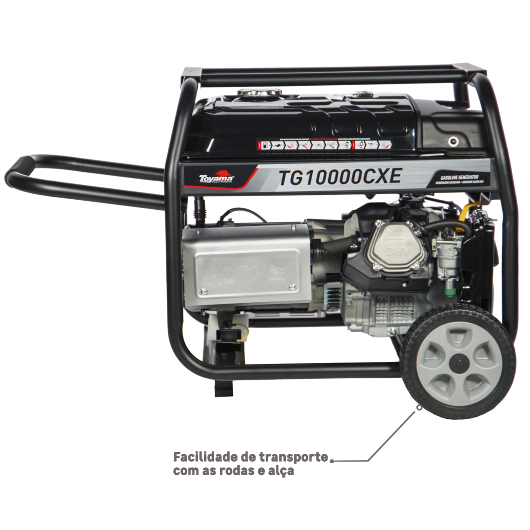 Gerador de Energia a Gasolina Aberto 9 Kva Bivolt com AVR