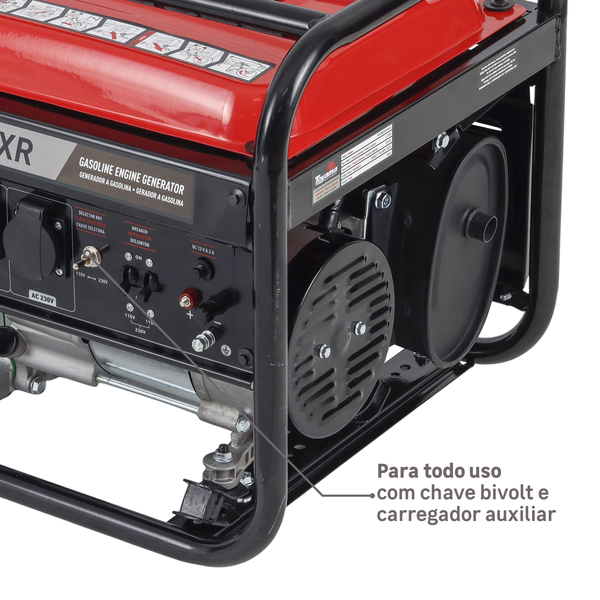 Gerador de Energia a Gasolina Aberto 3,1 Kva Bivolt com AVR