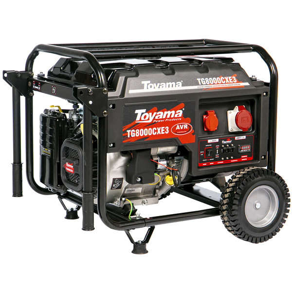 Gerador de Energia Gasolina Comum 8,1 Kva 380V (440V) TG8000CXE3-XP Toyama
