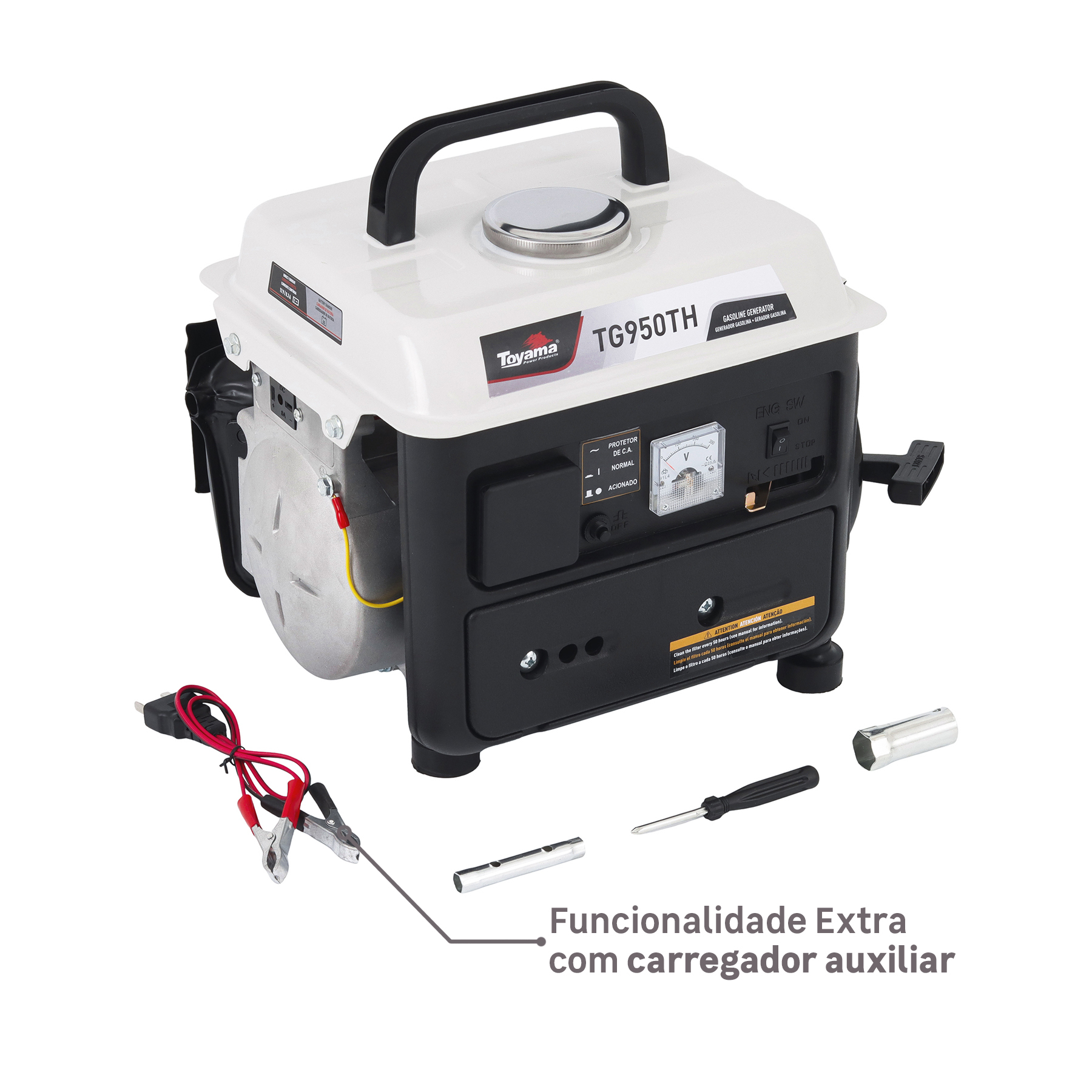 Funcionalidade extra com carregador auxiliar