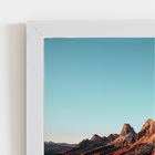 Giau Pass Montanha Paisagem Quadro Moldura Branca 60x40cm