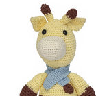 Girafa Joca De Cachecol Azul Amigurumi Crochê