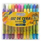 Giz De Cera Retrátil 24 Cores Brw