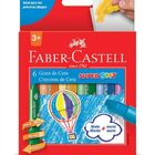 Giz De Cera Retrátil Super Soft 6 Cores Super Macio Faber Cas