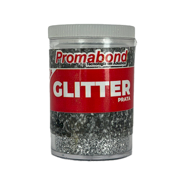Glitter Escolar Brilhante Cores Vibrantes Prata