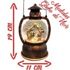 Globo De Neve Decorativo Lampião Natalino Iluminado 19cm