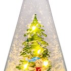 Globo De Neve Decorativo Pinheiro Natalino Iluminado 27cm