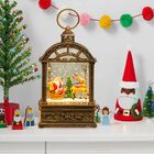 Globo De Neve Natal Natalino Lamparina Musical Luminaria Papa