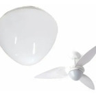 Globo De Vidro Br Leitoso Ventilador Teto Aliseu Tradicional