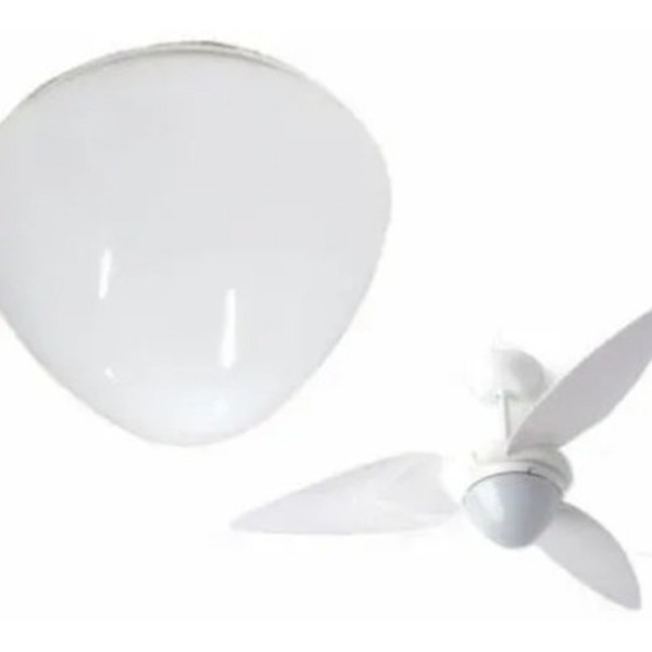 Globo De Vidro Br Leitoso Ventilador Teto Aliseu Tradicional