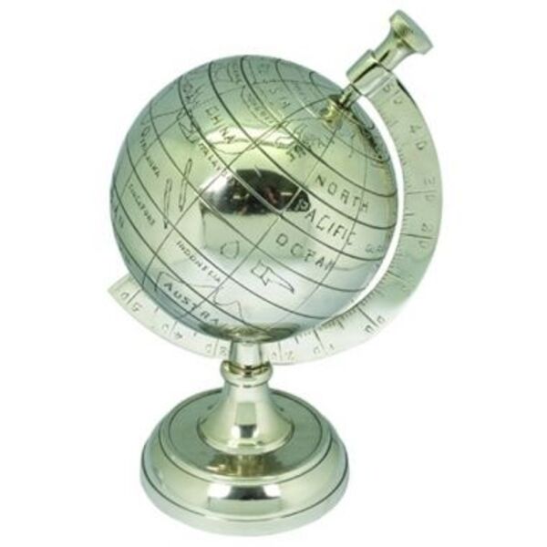 Globo Indiano De Metal Decorativo 19x13x32 Cm