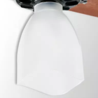 Globo Lustre Lumi Armação Completa P/ Ventilador Loren Sid