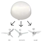 Globo Lustre Plástico P/ Ventilador De Teto Aliseu