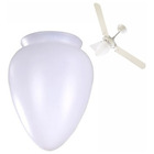 Globo Pera Plástico Para Ventilador De Teto Aliseu Iceberg