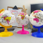 Globo Terrestre 16cm Baby Azul Royal Base E Haste Em Plástico