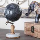 Globo Terrestre Decorativo De Mesa Preto 30cm