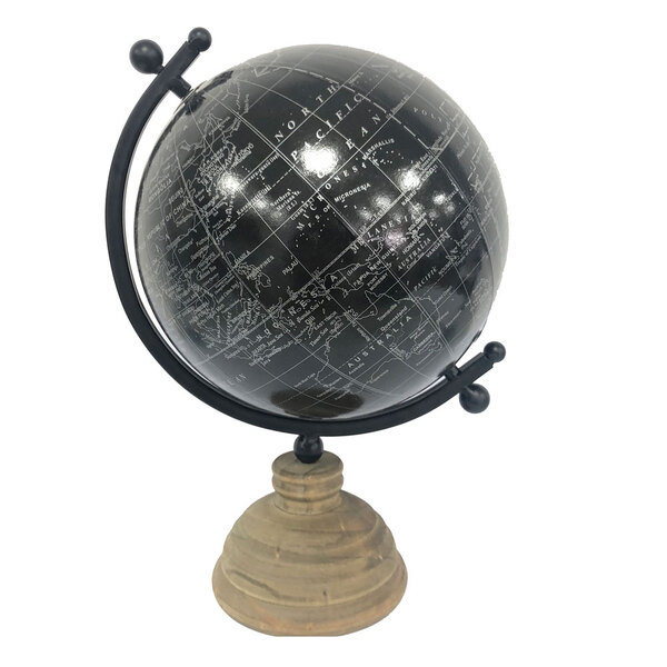Globo Terrestre Decorativo Preto 34 5cm