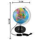 Globo Terrestre Giratório Com Luz Led Mapa Mundi Em Português