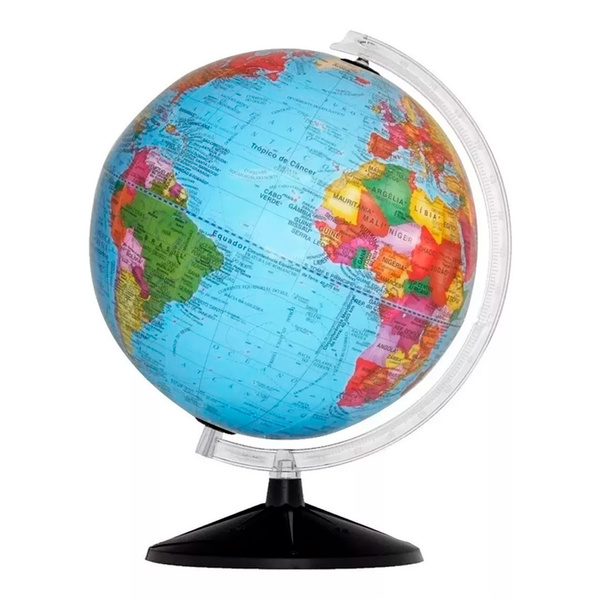 Globo Terrestre Profissional Continental 30cm Com Divisão De
