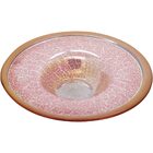 Glorie Centro Mesa Decorativo Enfeite 8x35x35cm Vidro Vermelho