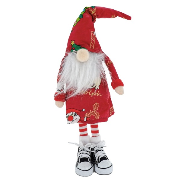 Gnomo Noel Natal Prime Tênis All Star 30cm