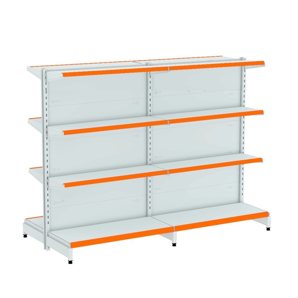 Gondola Centro 137 Fit Ate 2 Metros Branco 16 Bandeja Pe Lara