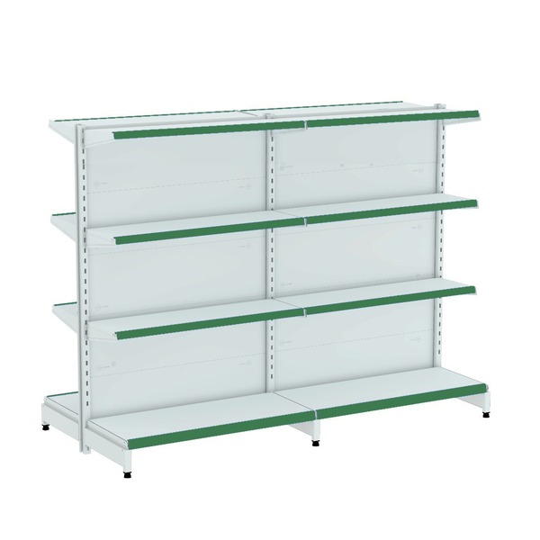 Gondola Centro 137 Fit Ate 2 Metros Branco 16 Bandeja Pe Verde