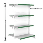 Gondola Centro 137 Fit Ate 2 Metros Branco 16 Bandeja Pe Verde