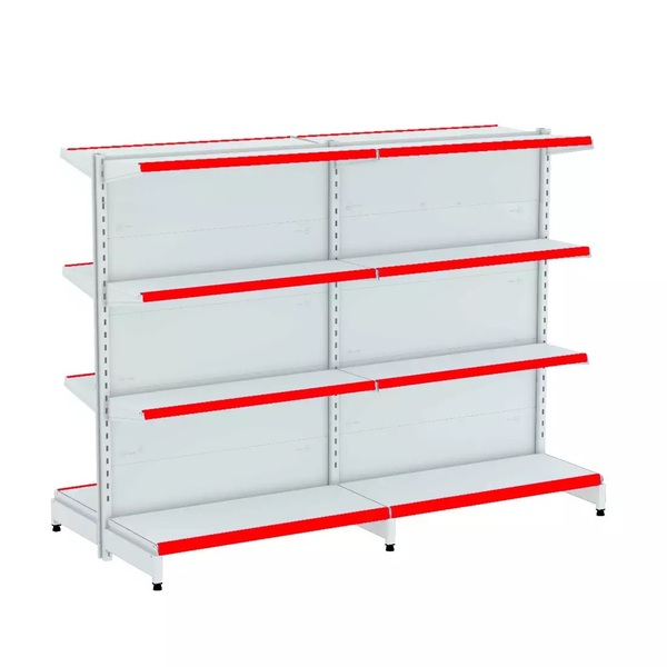 Gondola Centro 137 Fit Ate 2 Metros Branco 16 Bandeja Pe Verm