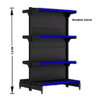 Gondola Centro 137 Fit Ate 2 Metros Preto 16 Bandeja Pe Azul