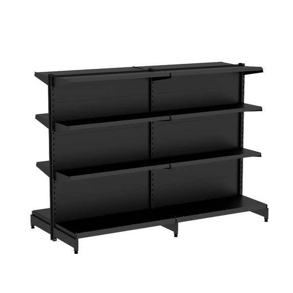 Gondola Centro 137 Fit Ate 2 Metros Preto 16 Bandeja Sp Etiqu