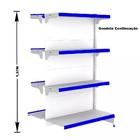 Gondola Centro 137 Fit Ate 3 Metros 2 Ponta Branco 32b Pe Azul