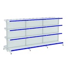 Gondola Centro 137 Fit Ate 3 Metros Branco 24 Bandeja Pe Azul