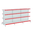 Gondola Centro 137 Fit Ate 3 Metros Branco 24 Bandeja Pe Verm